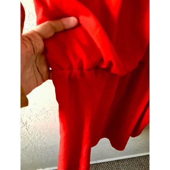 PLUS! Elastic Waist Scoop Neck Flutter Sleeve Dress - Picture 6 of 13